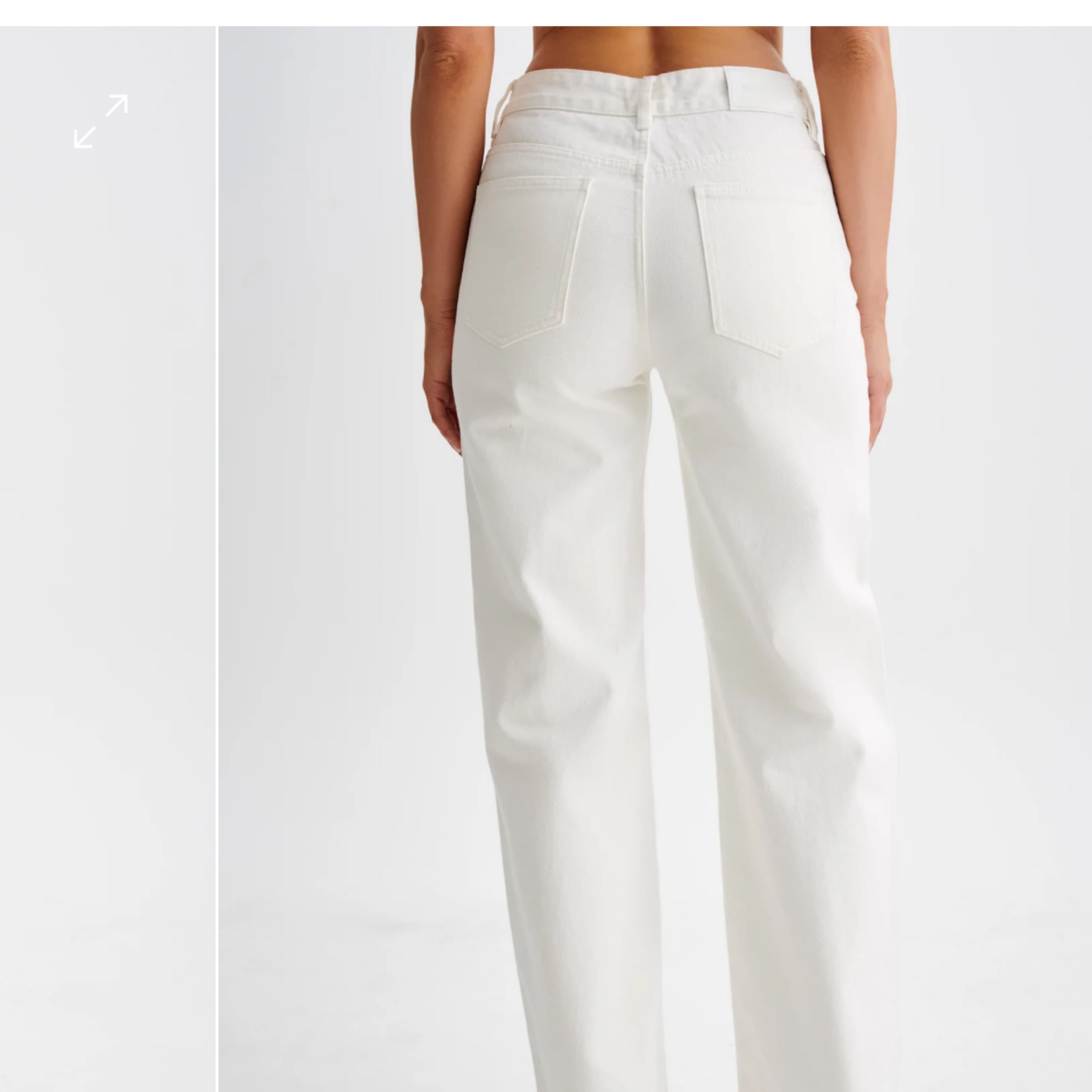 Meshki Wide Leg White Denim Jeans - Image 4