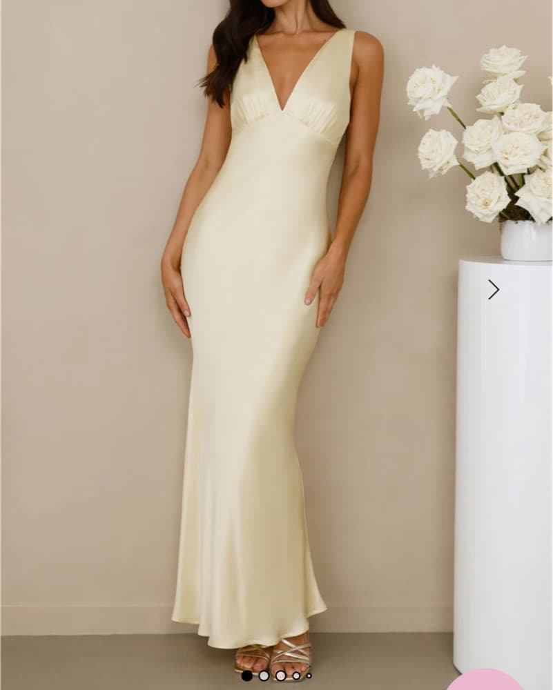 ISABEAU SATIN MAXI DRESS - Image 5