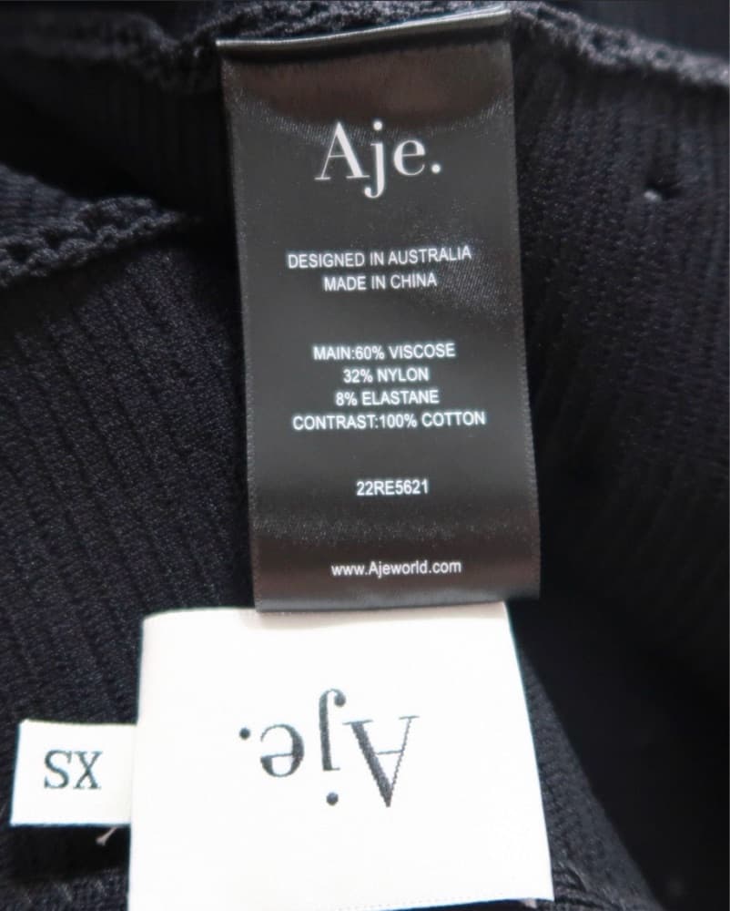 AJE XS RAFFIA RUSHES KNIT MIDI DRESS - Image 5
