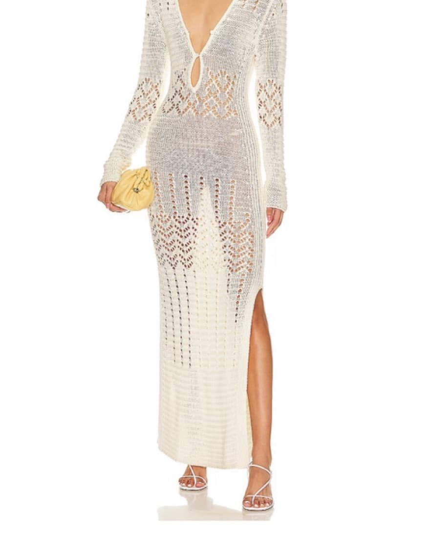 Solid And Striped Crochet Coverup  - Image 3