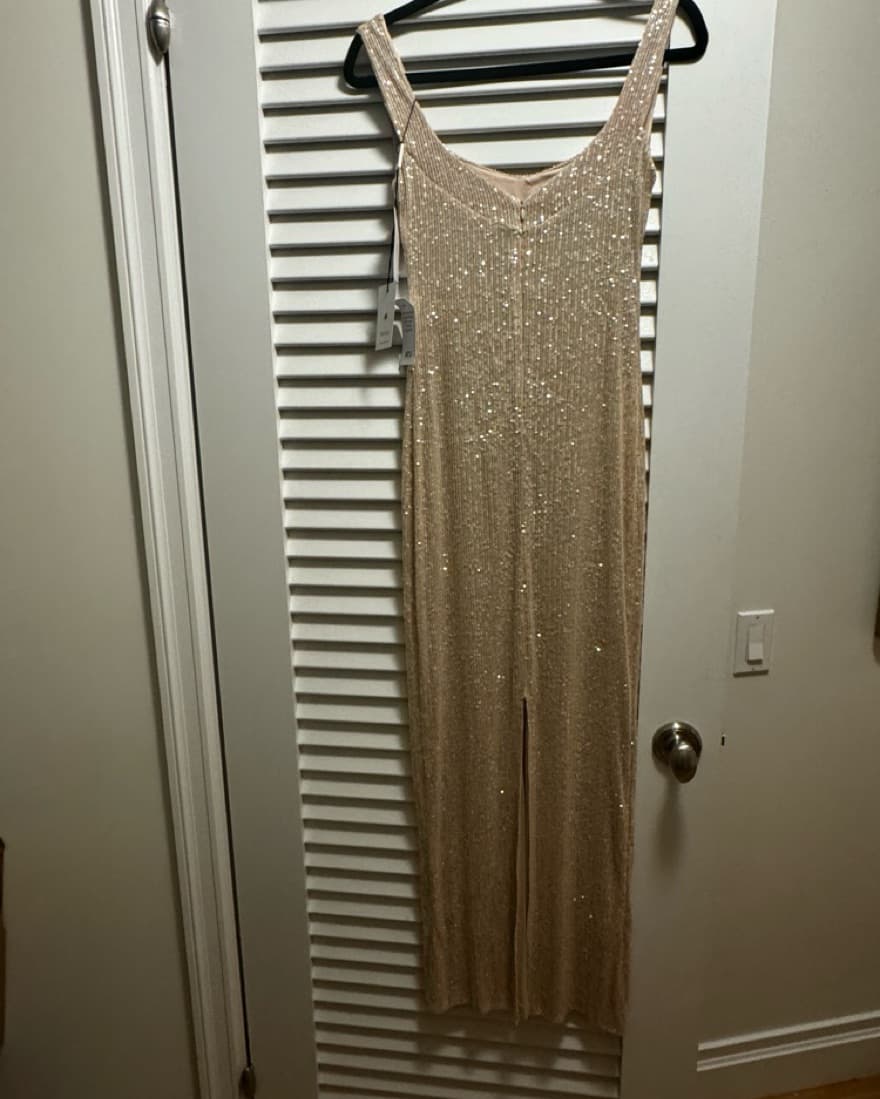 Atu Body Couture Champagne Sequin Dress - Image 5