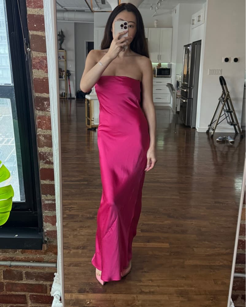 Cult Gaia Pink Fuscia Perla Silk Gown XS - Image 7