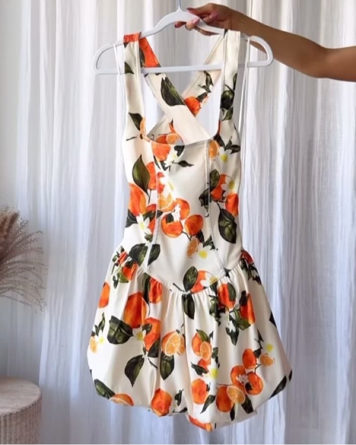 Zara Tangerine Orange Mini Dress - Image 5