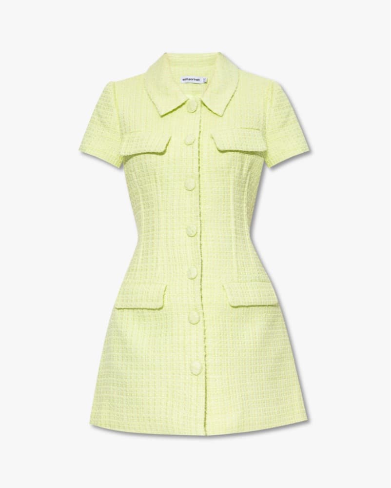SELF-PORTRAIT Boucle Mini Dress - Image 3