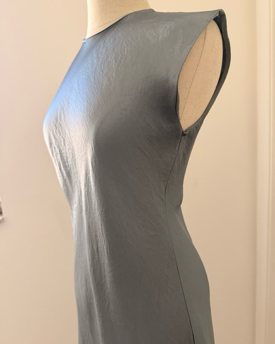 Vince Satin Bias Cap Sleeve Dress - Image 2