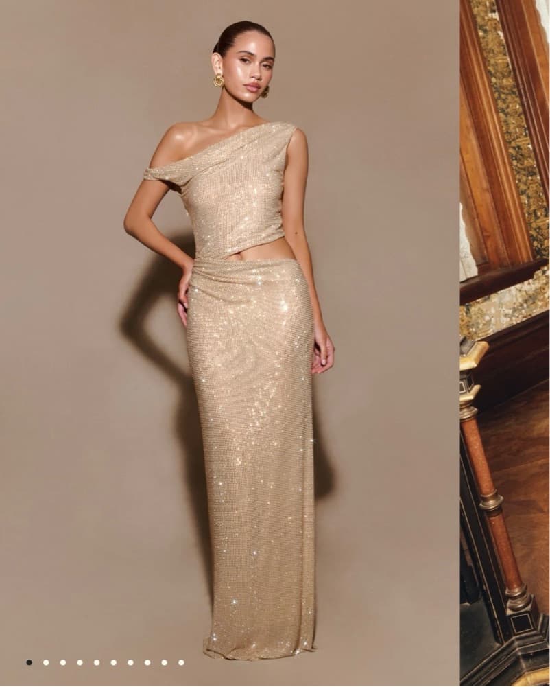 Meshki Diamond Gold Dress - Image 1