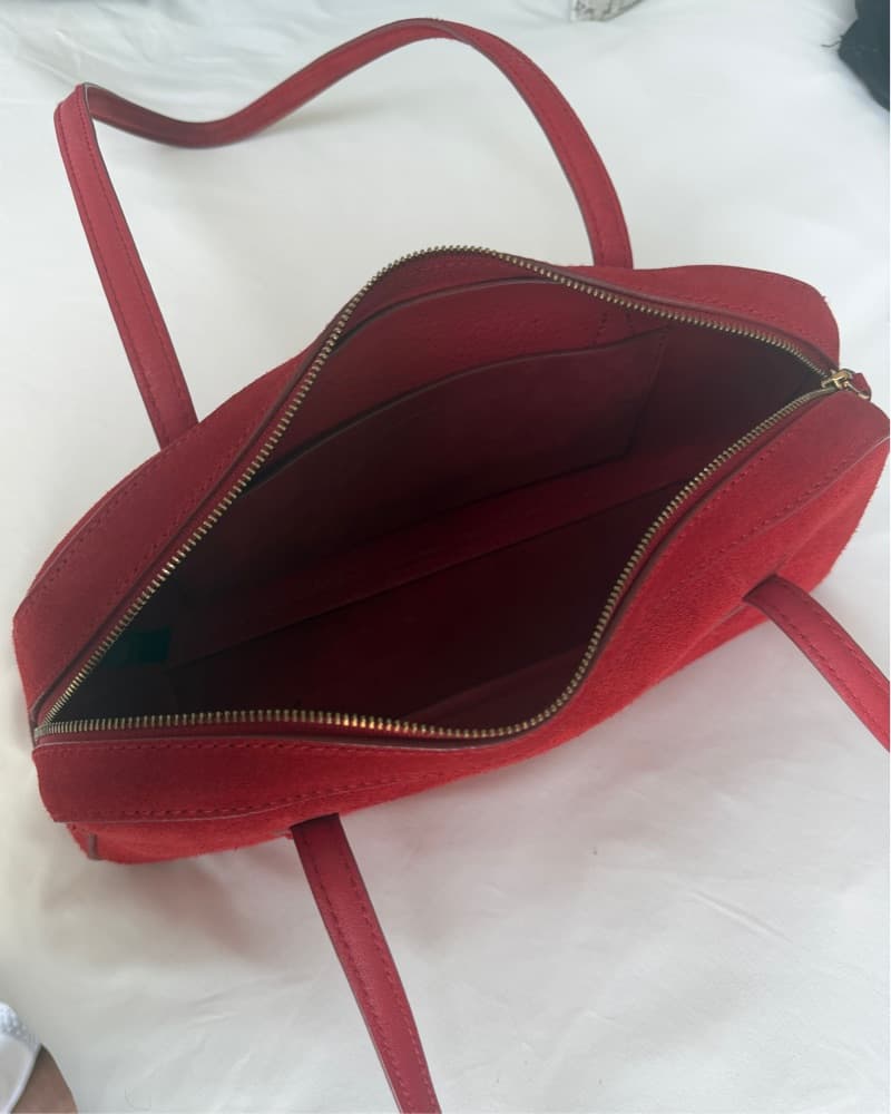 Red Suede Madewell Shoulder Bag - Image 3