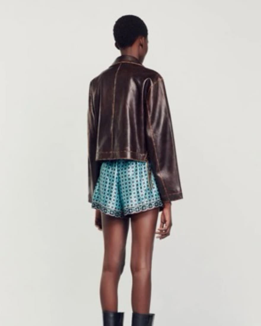 Sandro Jude Lambskin Leather Jacket - Image 3