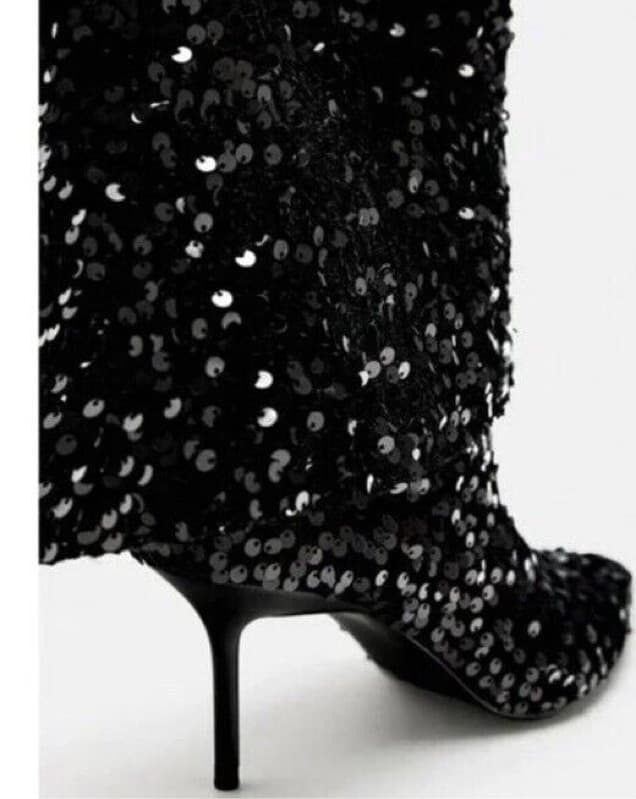 Sequin Knee High Boots - Image 3