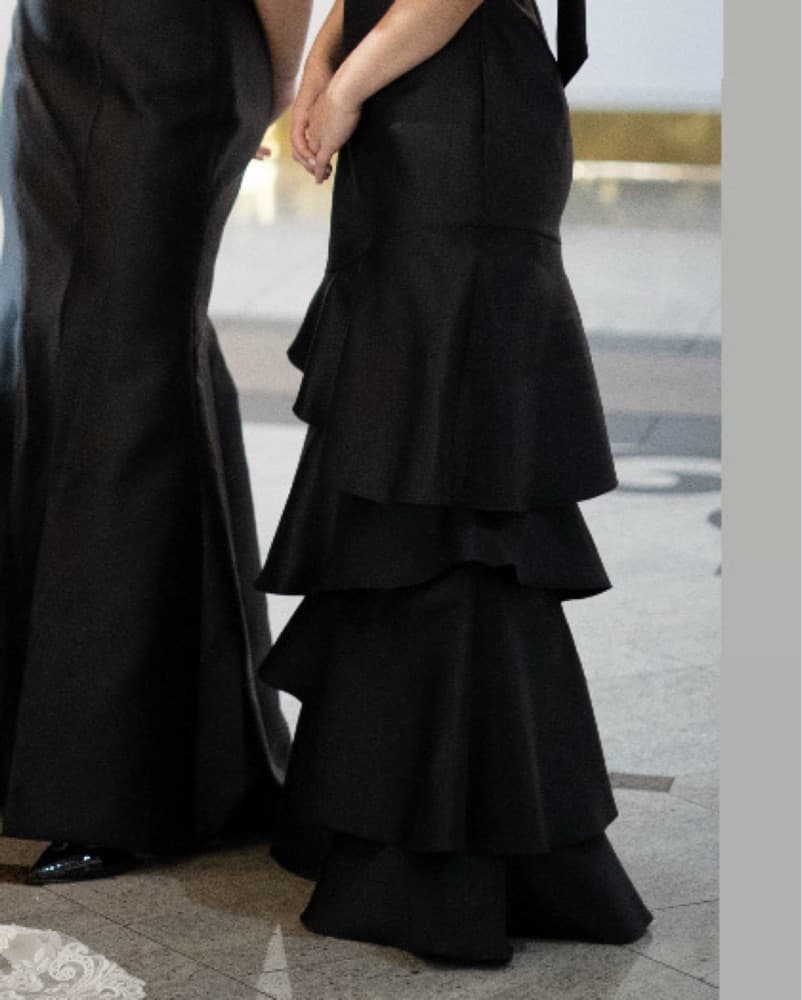 Tiered Black Gown - Image 3