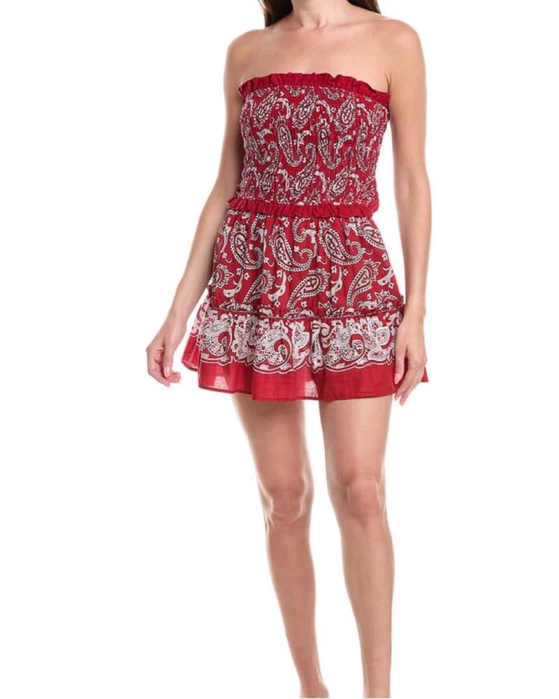 Sea NY Theodora Paisley Dress In Red - Image 1