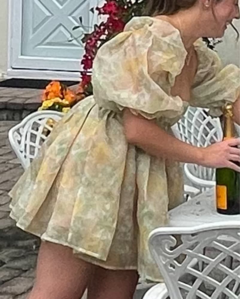 Ethereal Floral Fairy Puff Sleeve Dress - Image 5