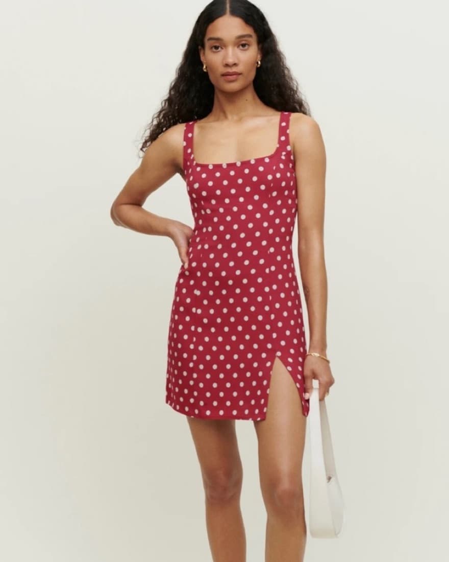 Reformation Red And White Polkadot Dress - Image 1
