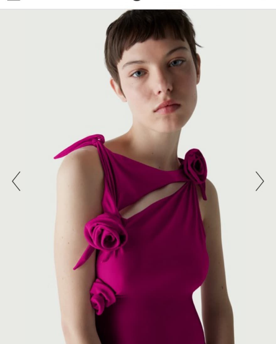 Coperni Assymetric Flower Gown - Image 4