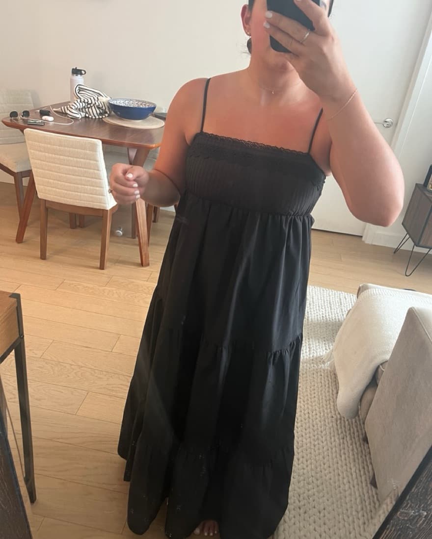 Zara Black Midi Dress - Image 2