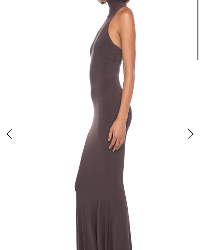 Norma Kamali Halter Fishtail Dress - Image 2