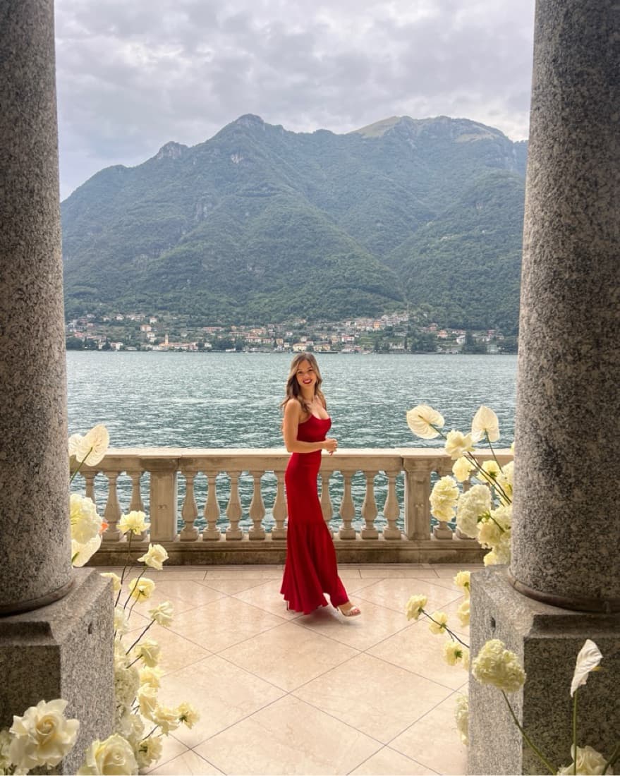 Reformation Nasha Red Satin Dress - Image 5
