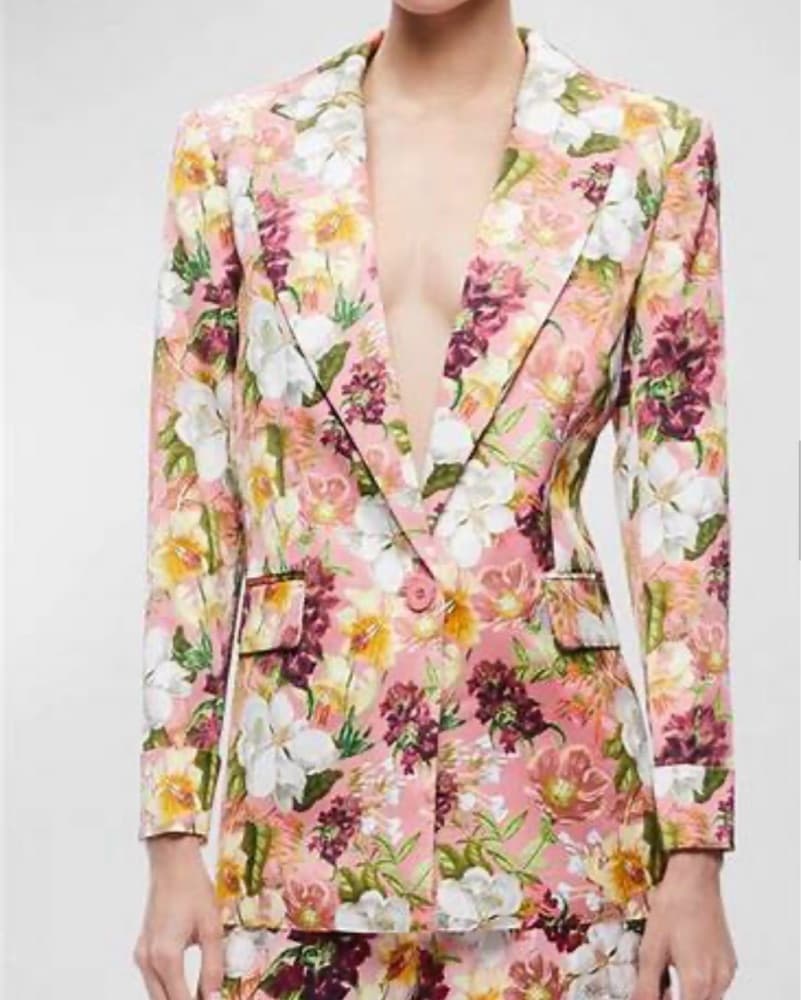 Alice & Olivia Floral Patterned Blazer  - Image 1