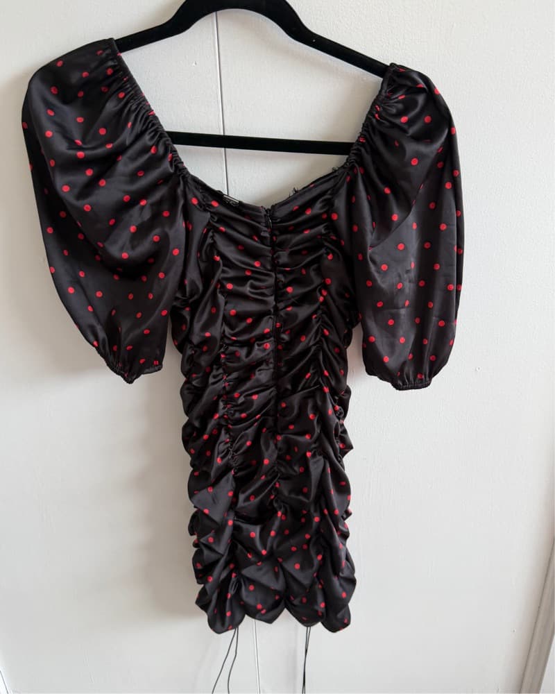 For Love & Lemons Red Polka Dot Mini Dre - Image 6