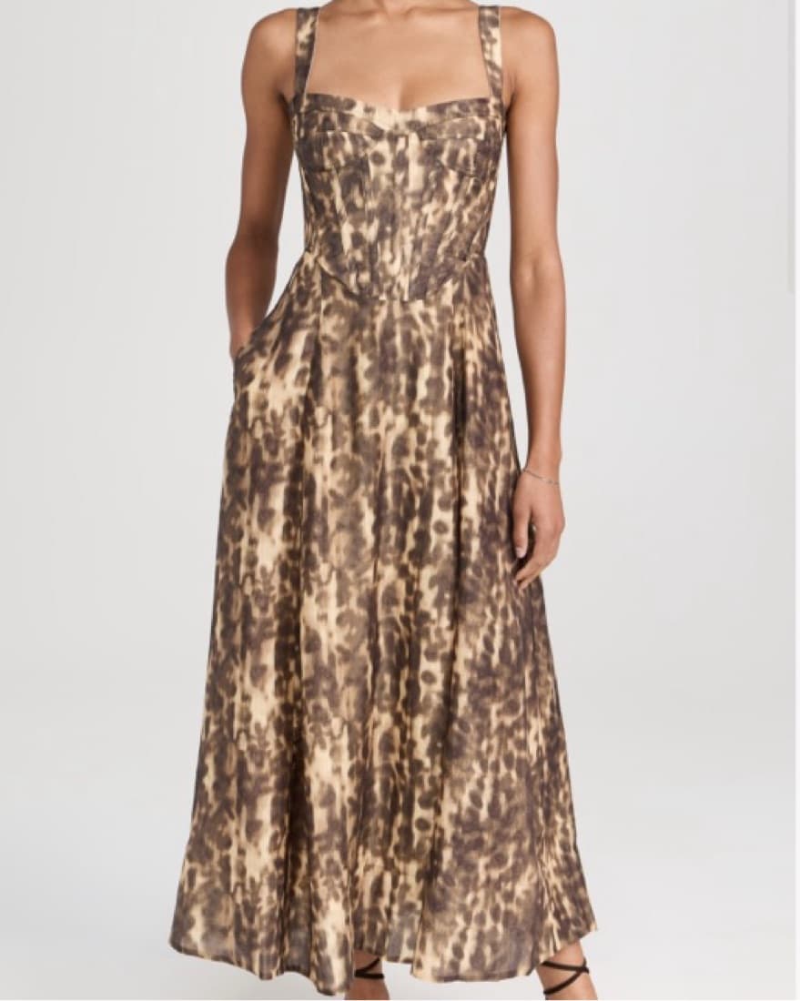 Lilah Corset Dress In Leopard - BARDOT - Image 1