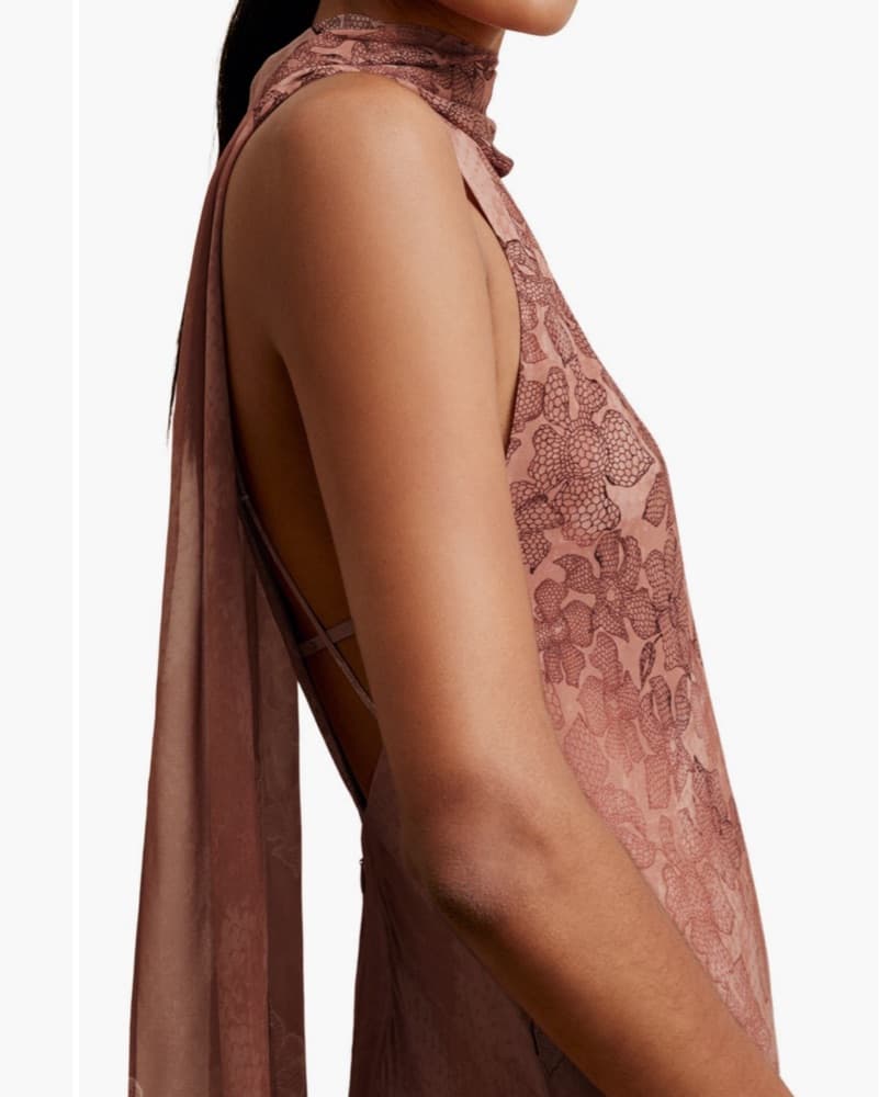 Reiss Lacey Sleeveless Column Dress - Image 6