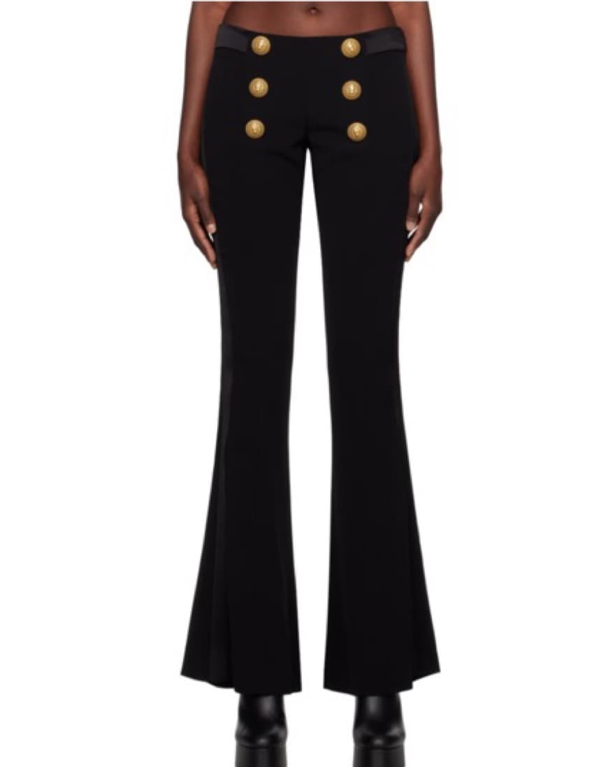 Balmain Double Button Flare Trousers - Image 1