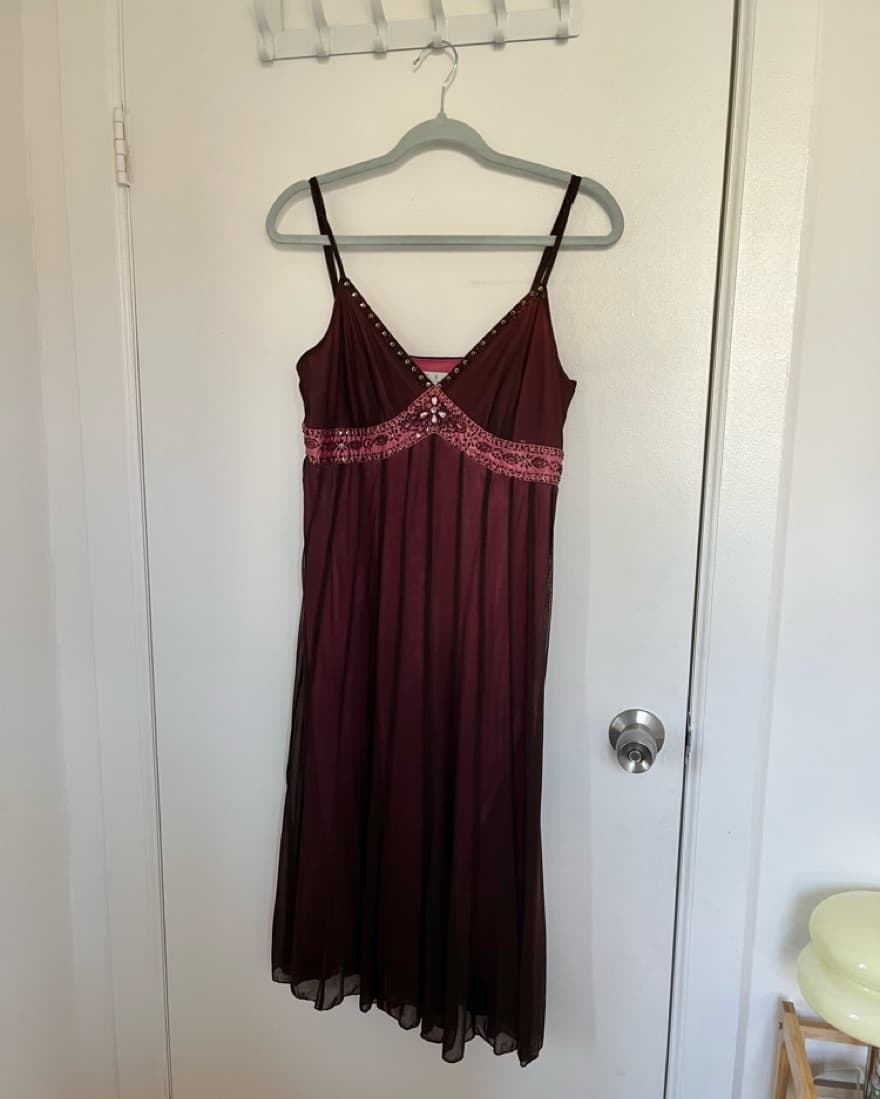 Vintage Beaded ICE Midi Dress - Image 2