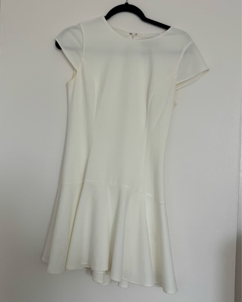 White Flare-Hem Mini Dress Reformation - Image 2