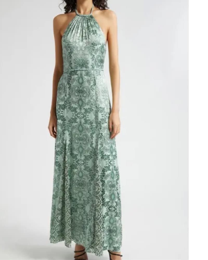 Halter Green Dress - Image 1