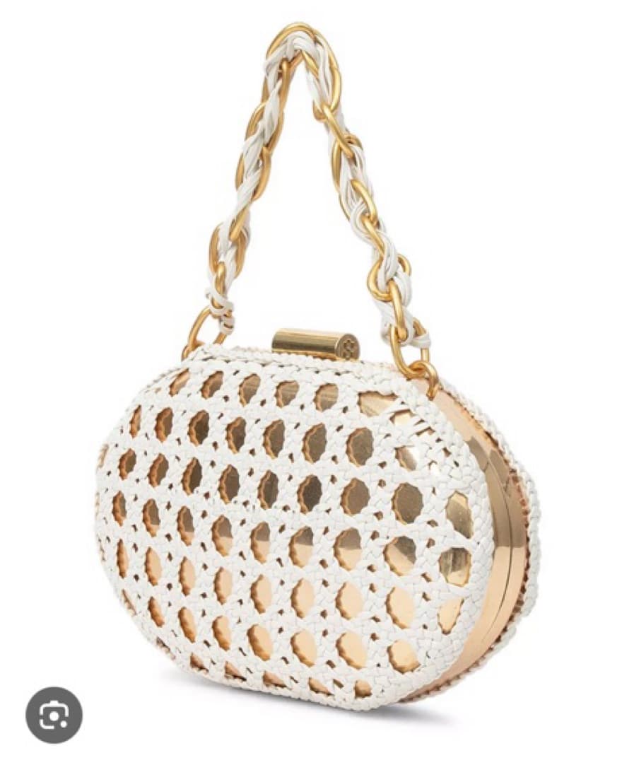 Simkhai White And Gold Clutch - Image 1