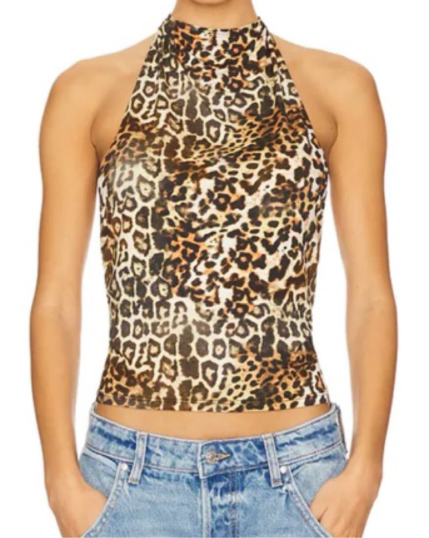 Halter Top In Leopard  - Image 1