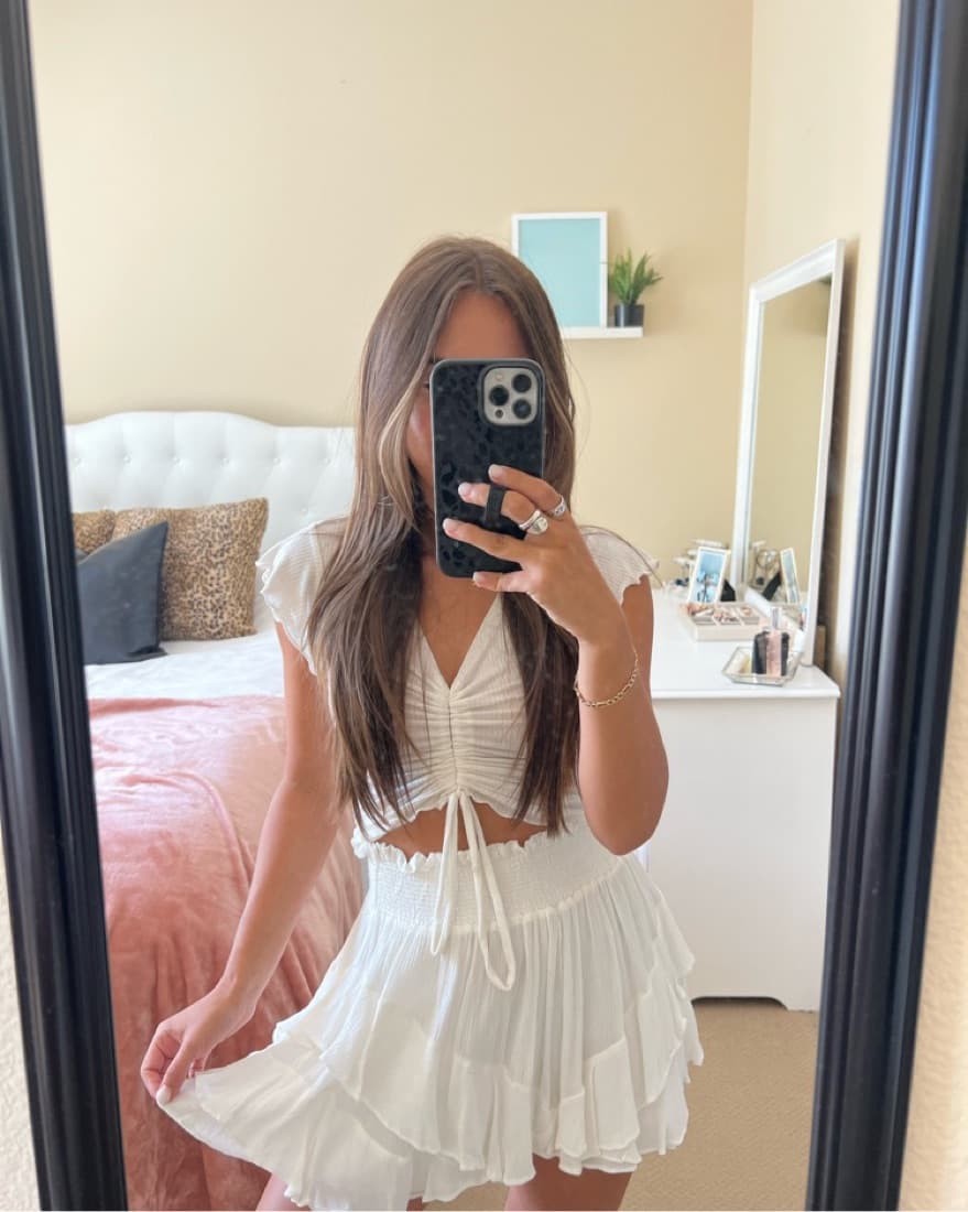 White Matching Skort Set - Image 2