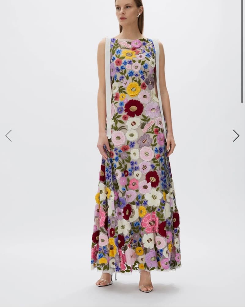Rachel Gilbert Vibrant Floral Gown - Image 3