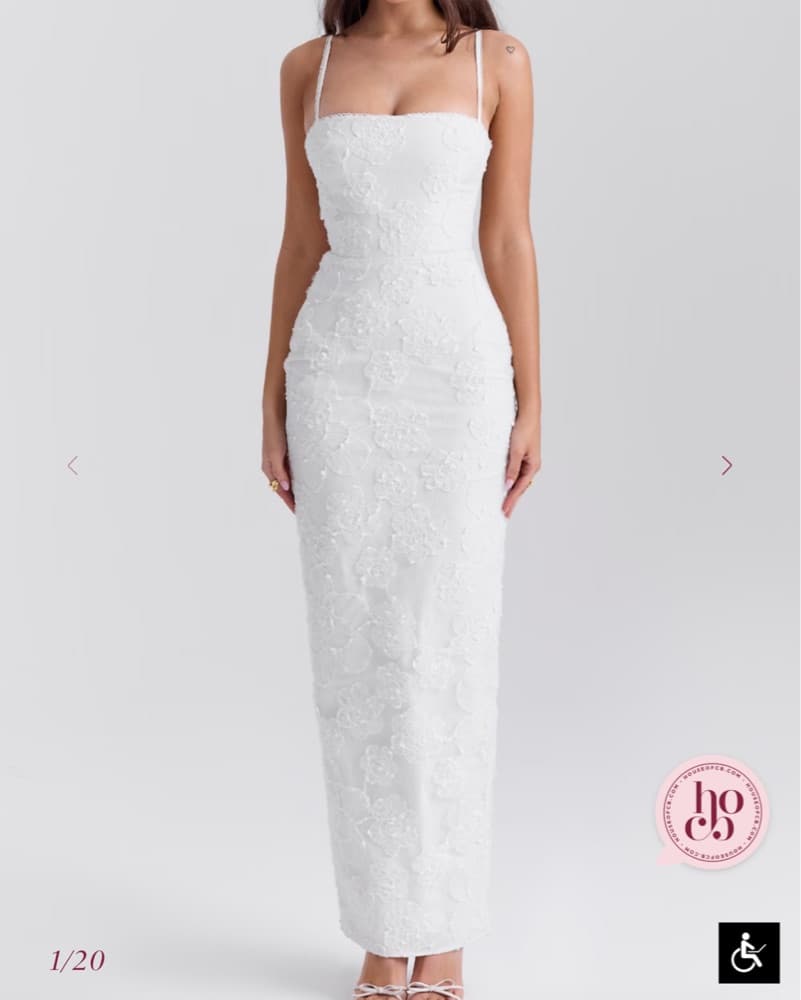 White Lace Maxi Dress - Image 2