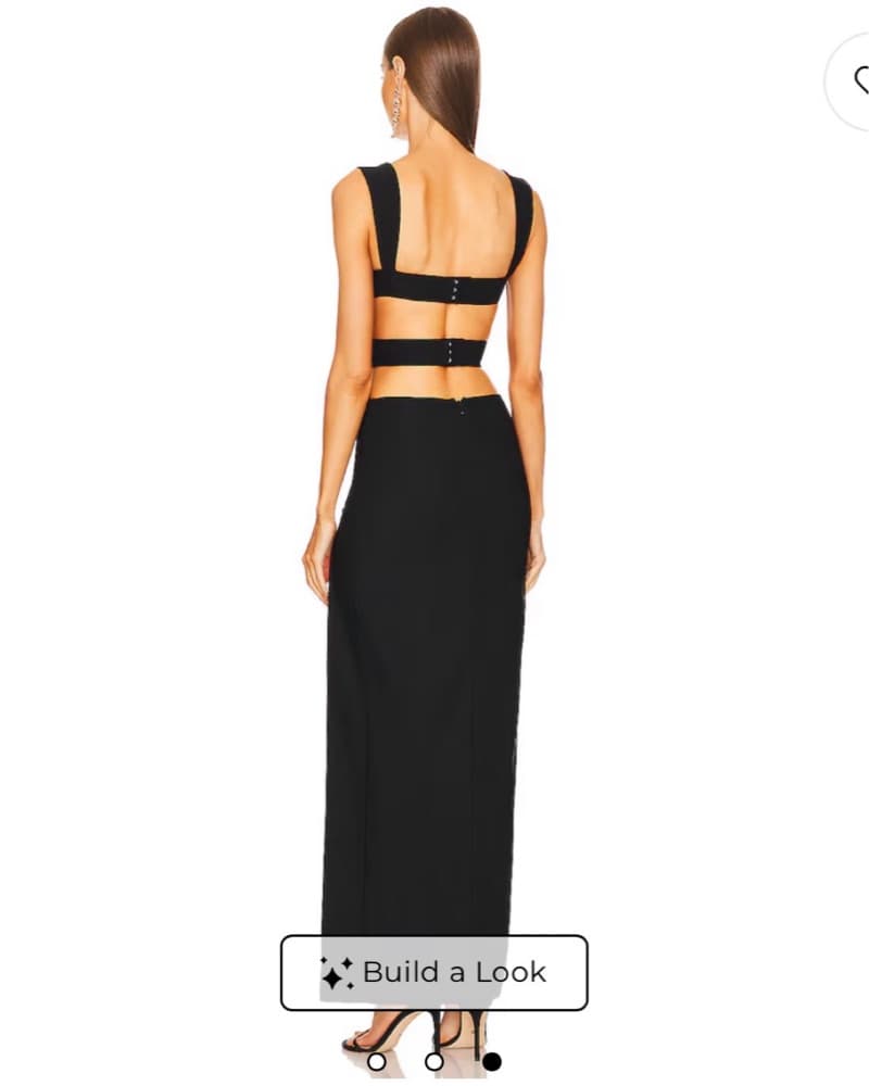 Michael Costello Sadie Gown in Black  - Image 2
