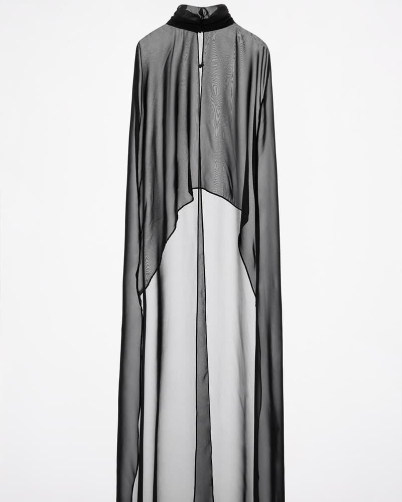 Zara Asymmetric Gauze Cape  - Image 1
