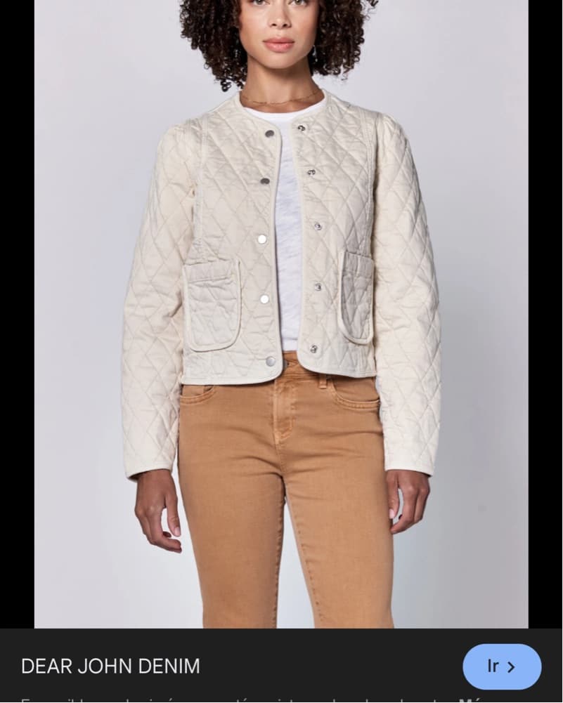 Stylish Quilted Denim Jacket - Image 1