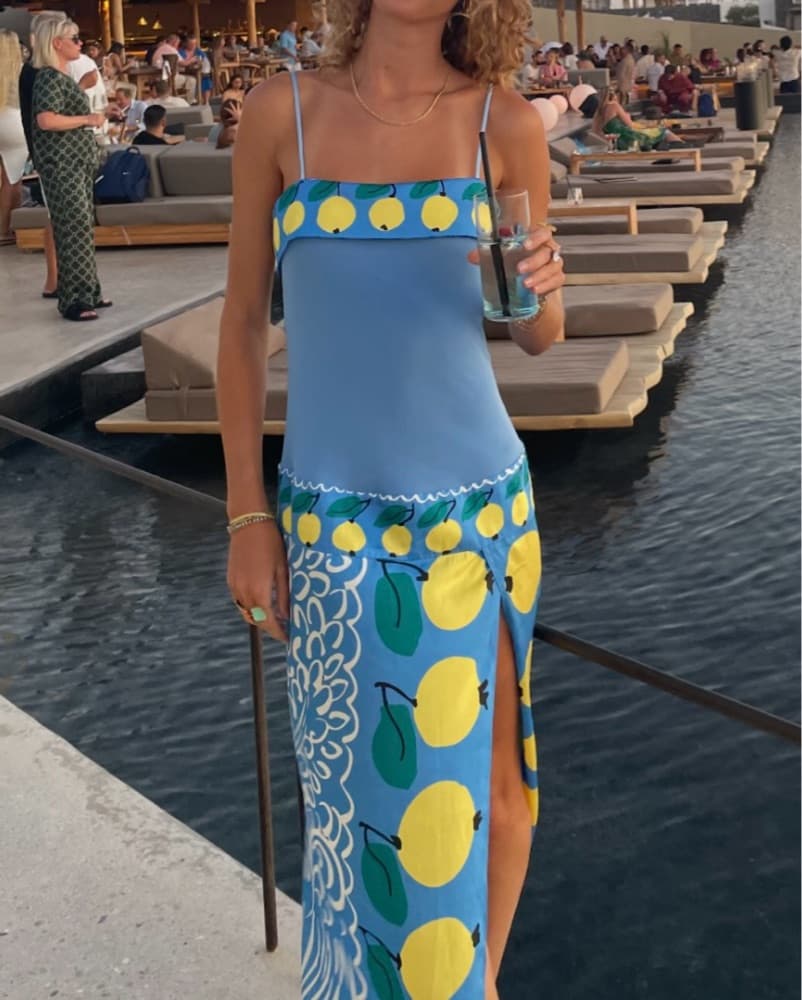 STAUD Blue Lemon Dress - Image 2