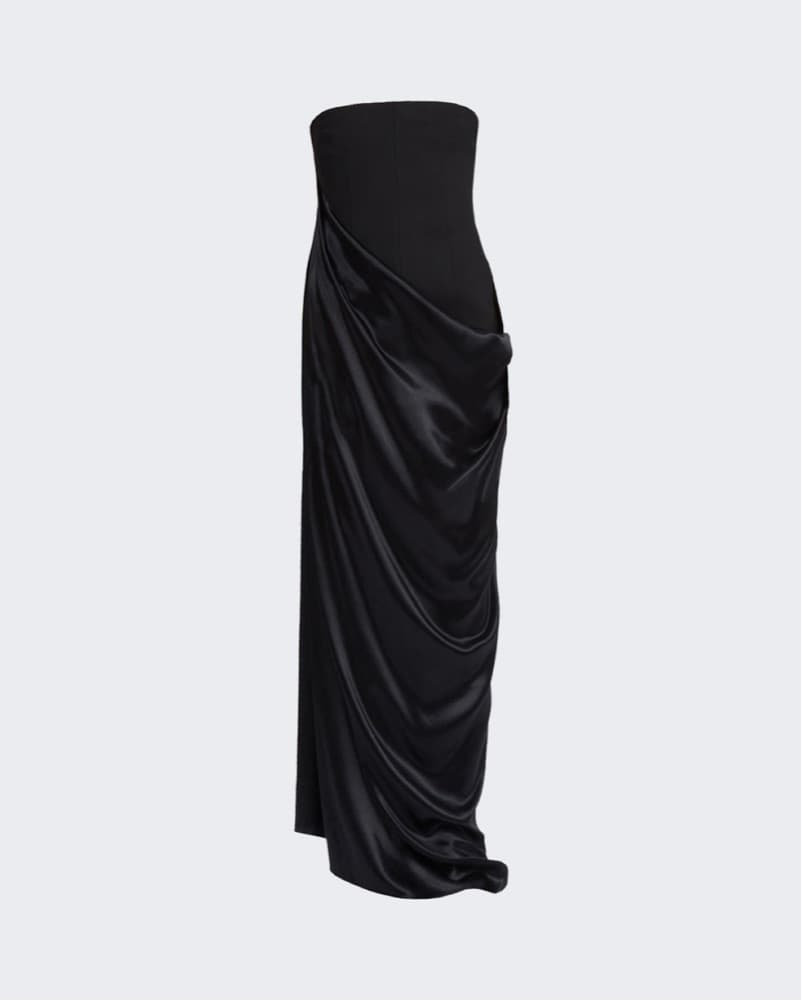 Ferragamo Draped Black Gown  - Image 4