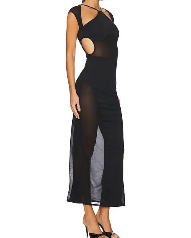 OW Collection Sienna Maxi Dress - Black - Image 2