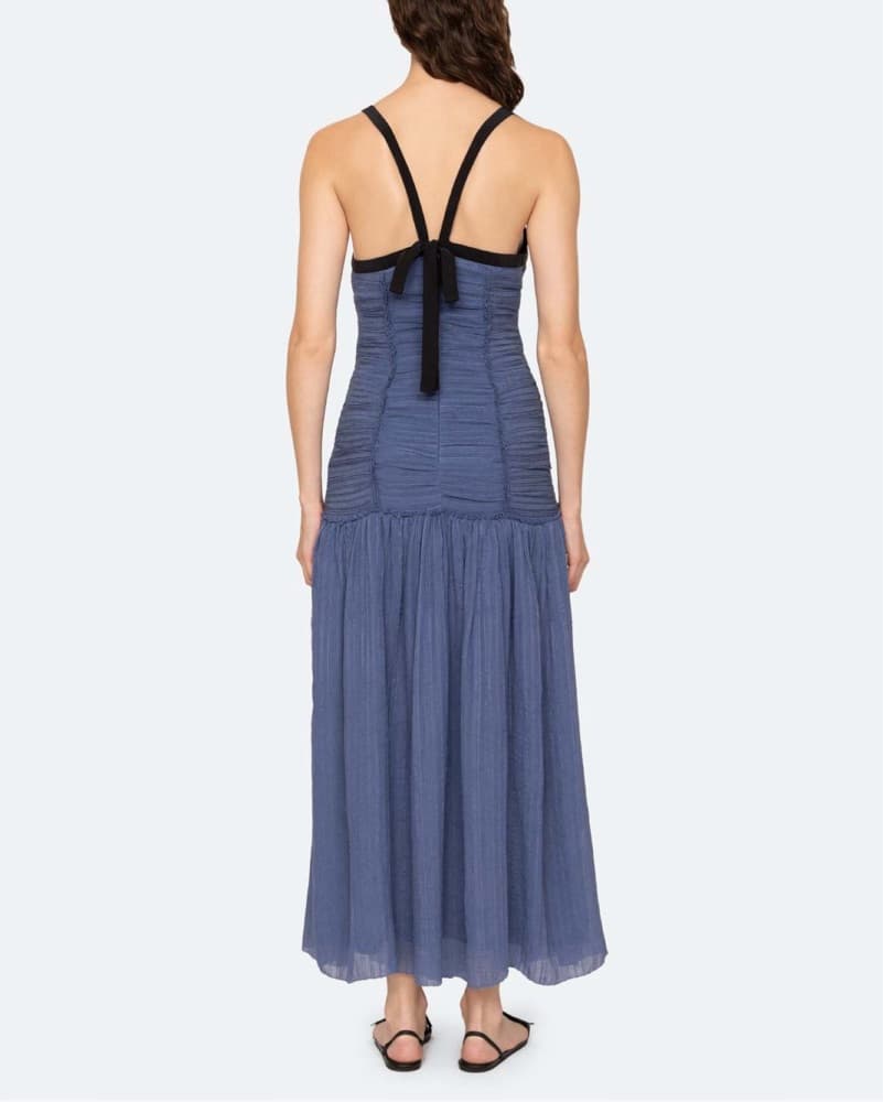 Silk Maxi Dress With Bow Detail - Image 3