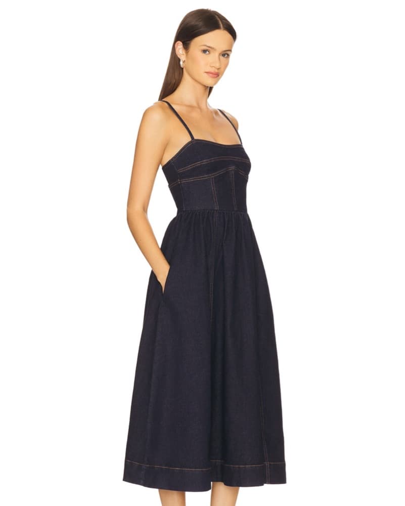 Susana Monaco Denim Midi Dress - Image 2