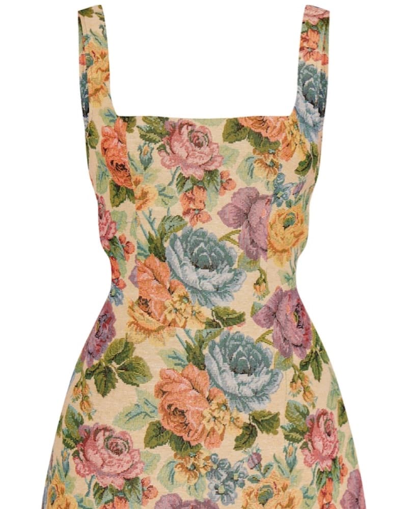 Floral Twill Mini Dress - Image 5