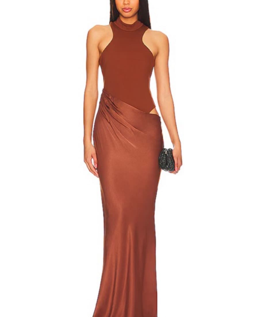 Estrella Maxi Dress in Nutshell Brown  - Image 1