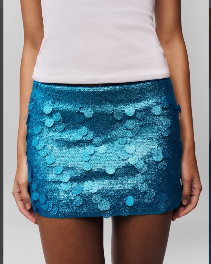 Danielle Guizio Low Rise Paillette Skirt - Image 1