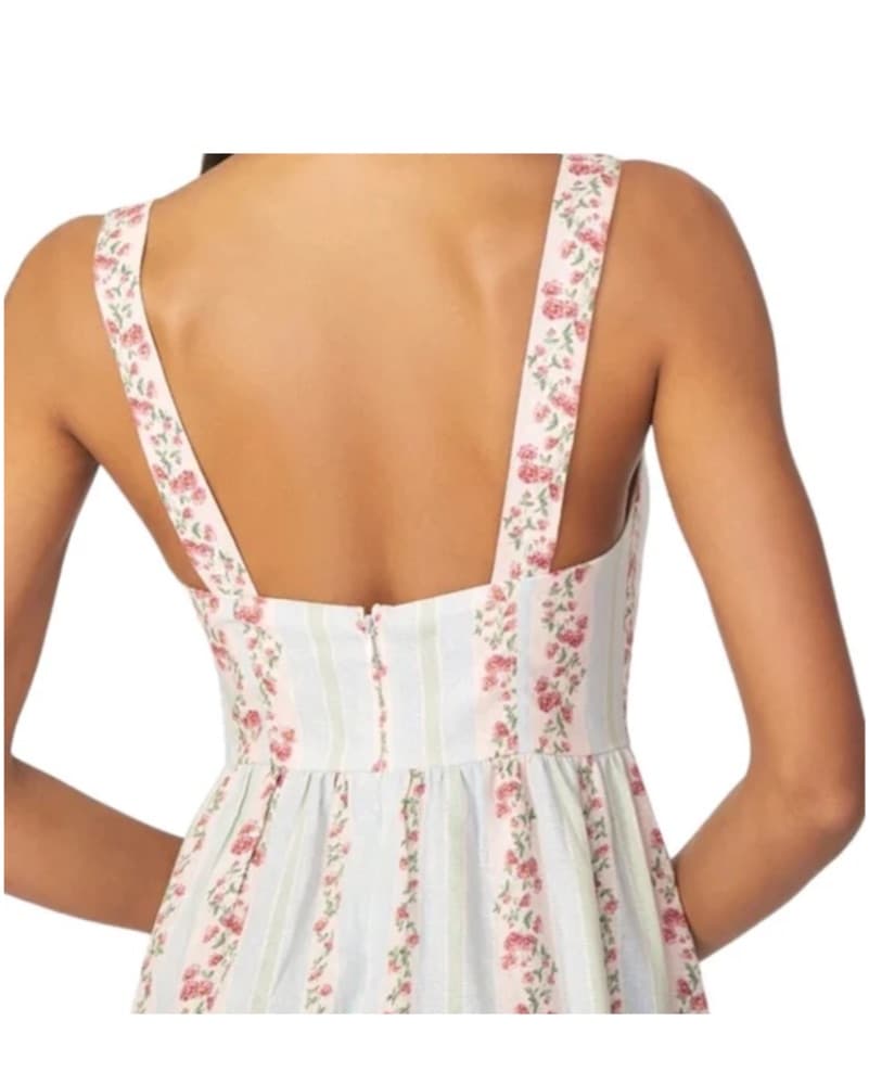 WeWoreWhat Linen Corset Midi dress - Image 2