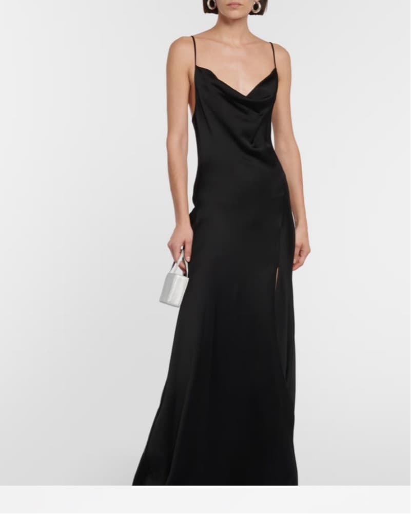 Jonathan Simkhai Black Silk Cowl Neck Maxi Dress - Image 1