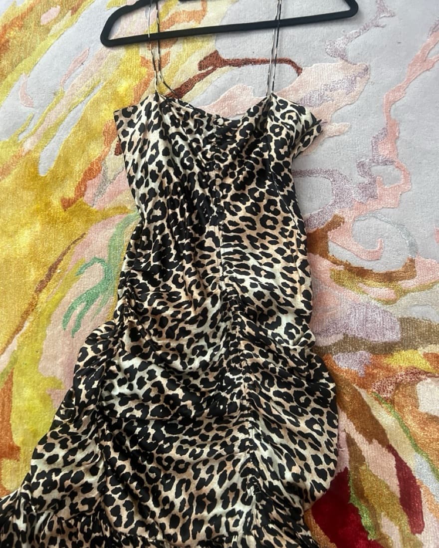 ganni leopard print gown - Image 1