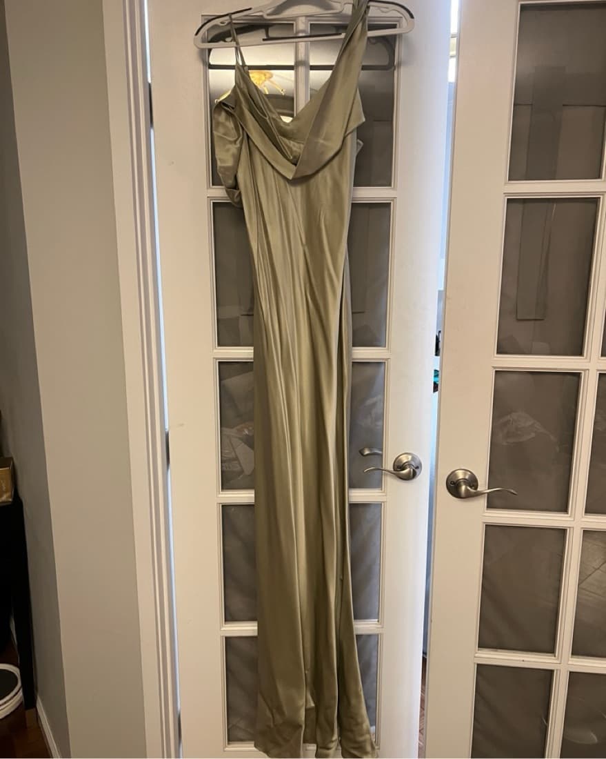 Reformation Light Green Slip Dress - Image 3