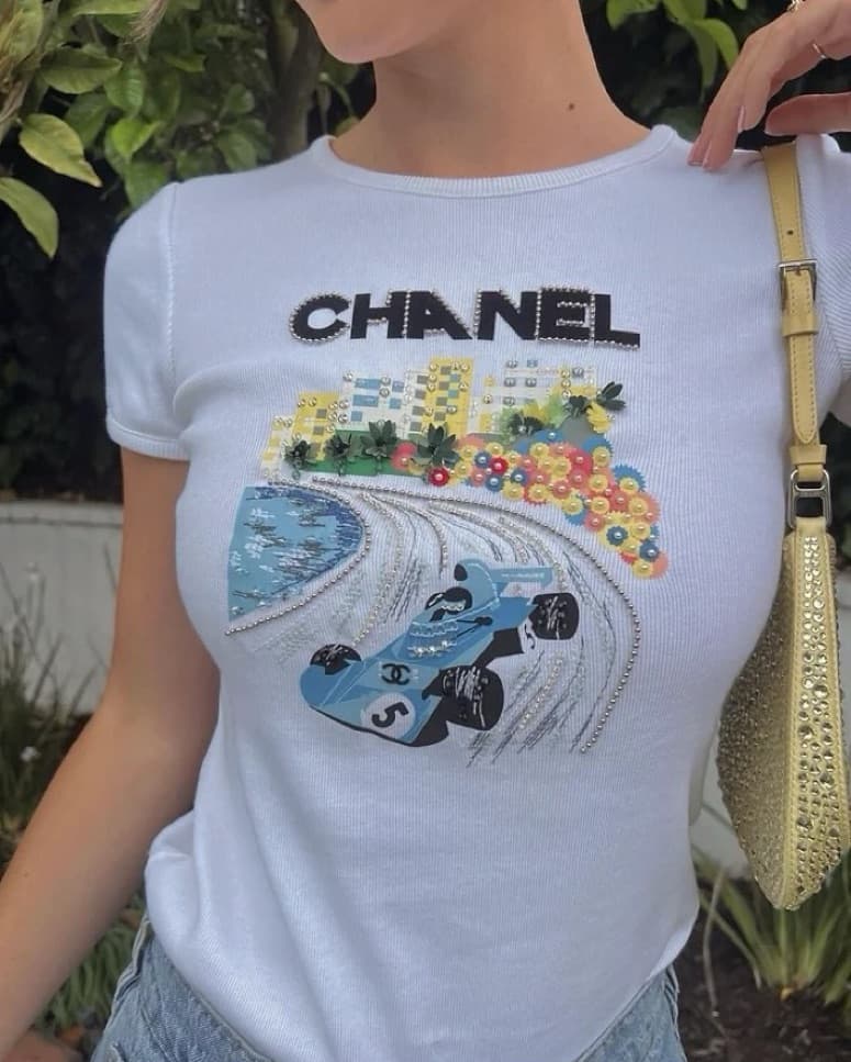 Chanel Racing Car F1 Graphic Tee  - Image 1